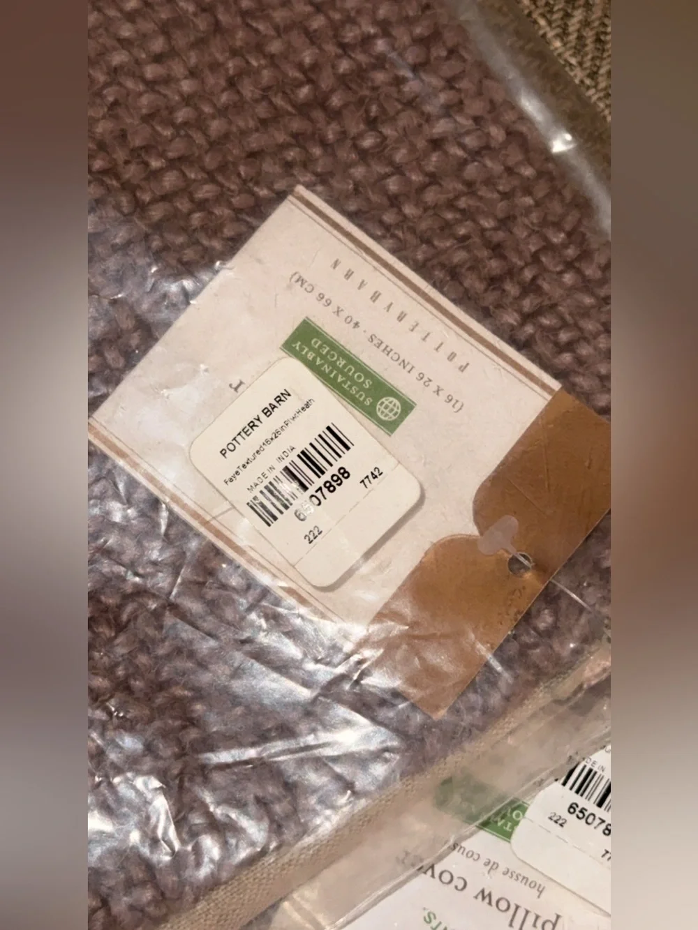NWT (1) Pottery Barn Faye Textured Linen 16